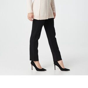 Susan Graver Black Straight-Leg Pants